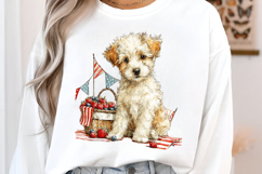 4 th of July Picnic Dog Clipart Product Image 2