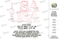 4Th Of July Decor Laser Cut. Patriotic Stand Decor. USA SVG Product Image 2