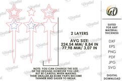 4Th Of July Decor Laser Cut. Plant Stakes SVG Product Image 2