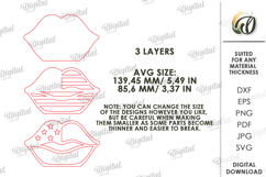 4Th Of July Decor Laser Cut. Patriotic Stand Decor. Lips SVG Product Image 2