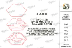 4Th Of July Decor Laser Cut. Patriotic Stand Decor. Lips SVG Product Image 2