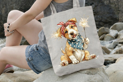4 th of July Sparkler Dog Clipart Product Image 3