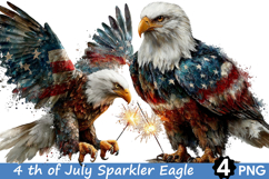 4 th of July Sparkler Eagle Clipart Product Image 1
