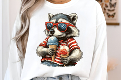 4 th of July Sunglasses Raccoon Clipart Product Image 2