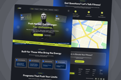 Energetic Fitness Landing Page UI Kit Product Image 4