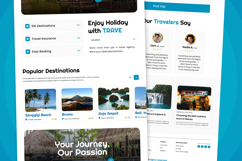 Clean Travel Website Landing UI Kit Product Image 4