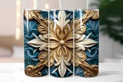 3d Effect Wood Carving Tumbler Wrap | Wood Carved Ornament Product Image 2