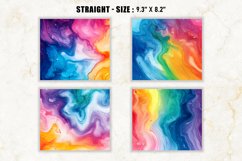 Rainbow Marble Ink Tumbler Wraps | 20 oz tumbler wrap Product Image 2