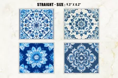 Blue Mandala Tumbler Wraps | 20 oz tumbler wrap Product Image 2