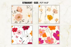 4 Cosmos Flower Tumbler Wrap, 20 oz tumbler wrap Product Image 2