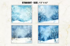 Winter Snowfall Tumbler Wraps | 20 oz tumbler wrap Product Image 2
