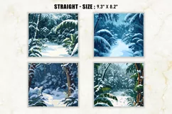 Watercolor Winter Jungle Tumbler Wraps | 20 oz tumbler wrap Product Image 2
