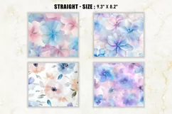 Watercolor Pastel Flower Tumbler Wraps | 20 oz tumbler wrap Product Image 2