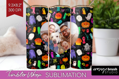 Halloween Photo Tumbler PNG - Brush Stroke Picture Tumbler Product Image 1