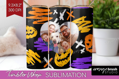 Halloween Photo Tumbler PNG - Brush Stroke Picture Tumbler Product Image 1