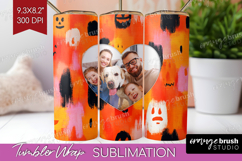 Halloween Photo Tumbler PNG - Brush Stroke Picture Tumbler Product Image 1
