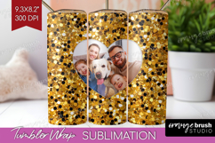 Glitter Photo Tumbler PNG - Sparkle Picture Tumbler Wrap Product Image 1