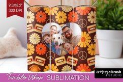 Groovy Photo Tumbler PNG - Flowers Picture Tumbler Wrap Product Image 1