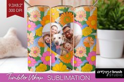 Groovy Photo Tumbler PNG - Flowers Picture Tumbler Wrap Product Image 1