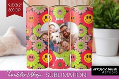 Groovy Photo Tumbler PNG - Flowers Picture Tumbler Wrap Product Image 1