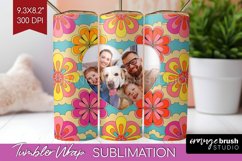 Groovy Photo Tumbler PNG - Flowers Picture Tumbler Wrap Product Image 1