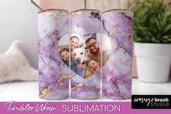 Photo Tumbler Wrap, Marble Family Frame Tumbler Sublimation Product Image 1