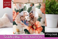 Flowers Photo Tumbler PNG - Floral Picture Tumbler Wrap Product Image 1