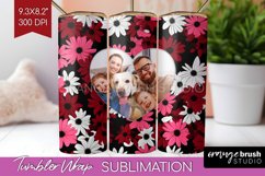 Retro Photo Tumbler PNG - Flowers Picture Tumbler Wrap Product Image 1