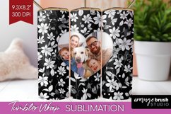 Retro Photo Tumbler PNG - Flowers Picture Tumbler Wrap Product Image 1