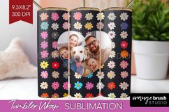 Retro Photo Tumbler PNG - Flowers Picture Tumbler Wrap Product Image 1