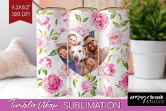 Retro Photo Tumbler PNG - Flowers Picture Tumbler Wrap Product Image 1