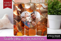 Rose Gold Photo Tumbler PNG - Abstract Picture Tumbler Wrap Product Image 1