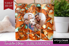 Rose Gold Photo Tumbler PNG - Abstract Picture Tumbler Wrap Product Image 1