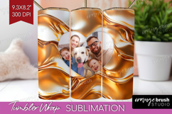 Rose Gold Photo Tumbler PNG - Abstract Picture Tumbler Wrap Product Image 1