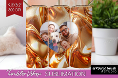 Rose Gold Photo Tumbler PNG - Abstract Picture Tumbler Wrap Product Image 1