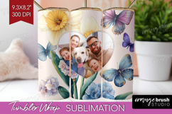 Floral Photo Tumbler PNG - Sping Flowers Picture Tumbler Product Image 1