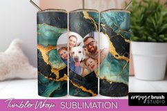 Photo Tumbler Wrap, Marble Family Frame Tumbler Sublimation Product Image 1