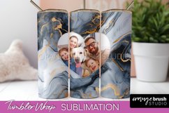 Photo Tumbler Wrap, Marble Family Frame Tumbler Sublimation Product Image 1