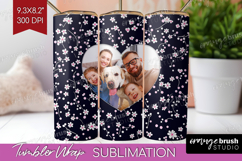 Retro Flowers Photo Tumbler PNG - Floral Picture Tumbler Product Image 1