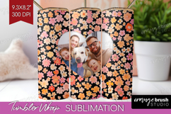 Retro Flowers Photo Tumbler PNG - Floral Picture Tumbler Product Image 1