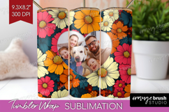 Retro Flowers Photo Tumbler PNG - Floral Picture Tumbler Product Image 1