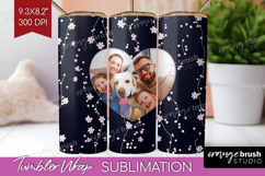 Retro Flowers Photo Tumbler PNG - Floral Picture Tumbler Product Image 1