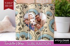 Flowers Photo Tumbler PNG - Vintage Floral Picture Tumbler Product Image 1