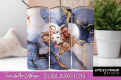 Photo Tumbler Wrap, Marble Family Frame Tumbler Sublimation Product Image 1