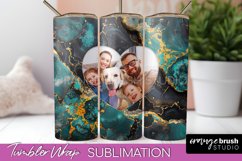 Photo Tumbler Wrap, Marble Family Frame Tumbler Sublimation Product Image 1