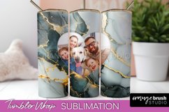 Photo Tumbler Wrap, Marble Family Frame Tumbler Sublimation Product Image 1