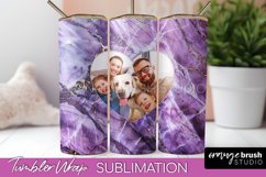Photo Tumbler Wrap, Marble Family Frame Tumbler Sublimation Product Image 1