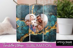 Photo Tumbler Wrap, Marble Family Frame Tumbler Sublimation Product Image 1