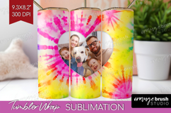 Tie Dye Photo Tumbler PNG - Rainbow Picture Tumbler Wrap Product Image 1