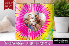 Tie Dye Photo Tumbler PNG - Rainbow Picture Tumbler Wrap Product Image 1